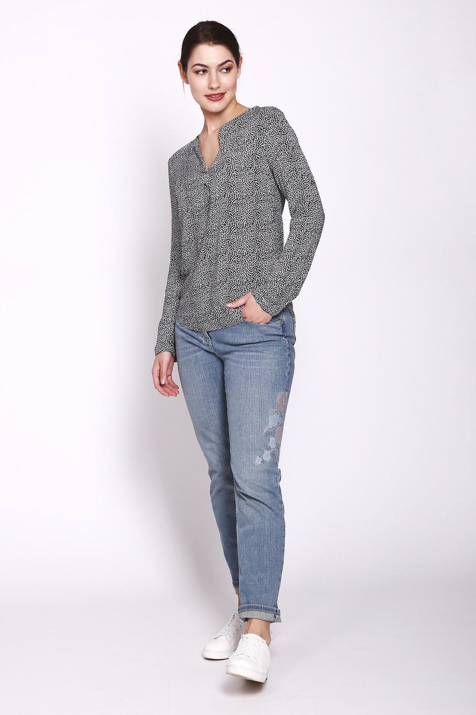 Джинсы Gerry Weber с вышивкой голубые