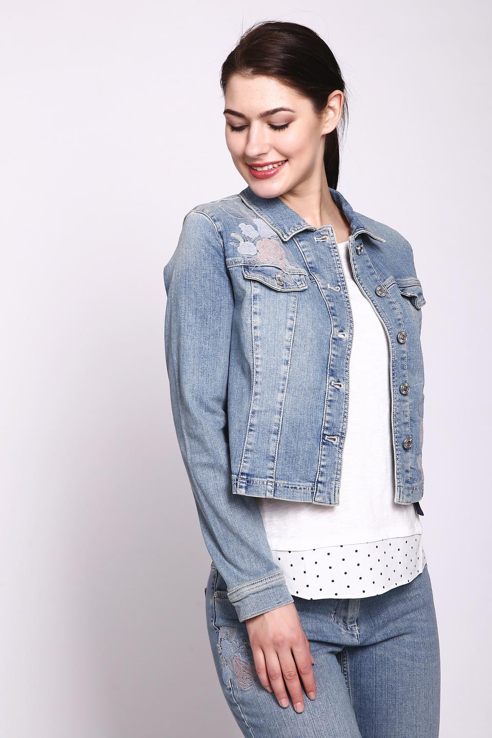 Жакет Gerry Weber с вышивкой голубой