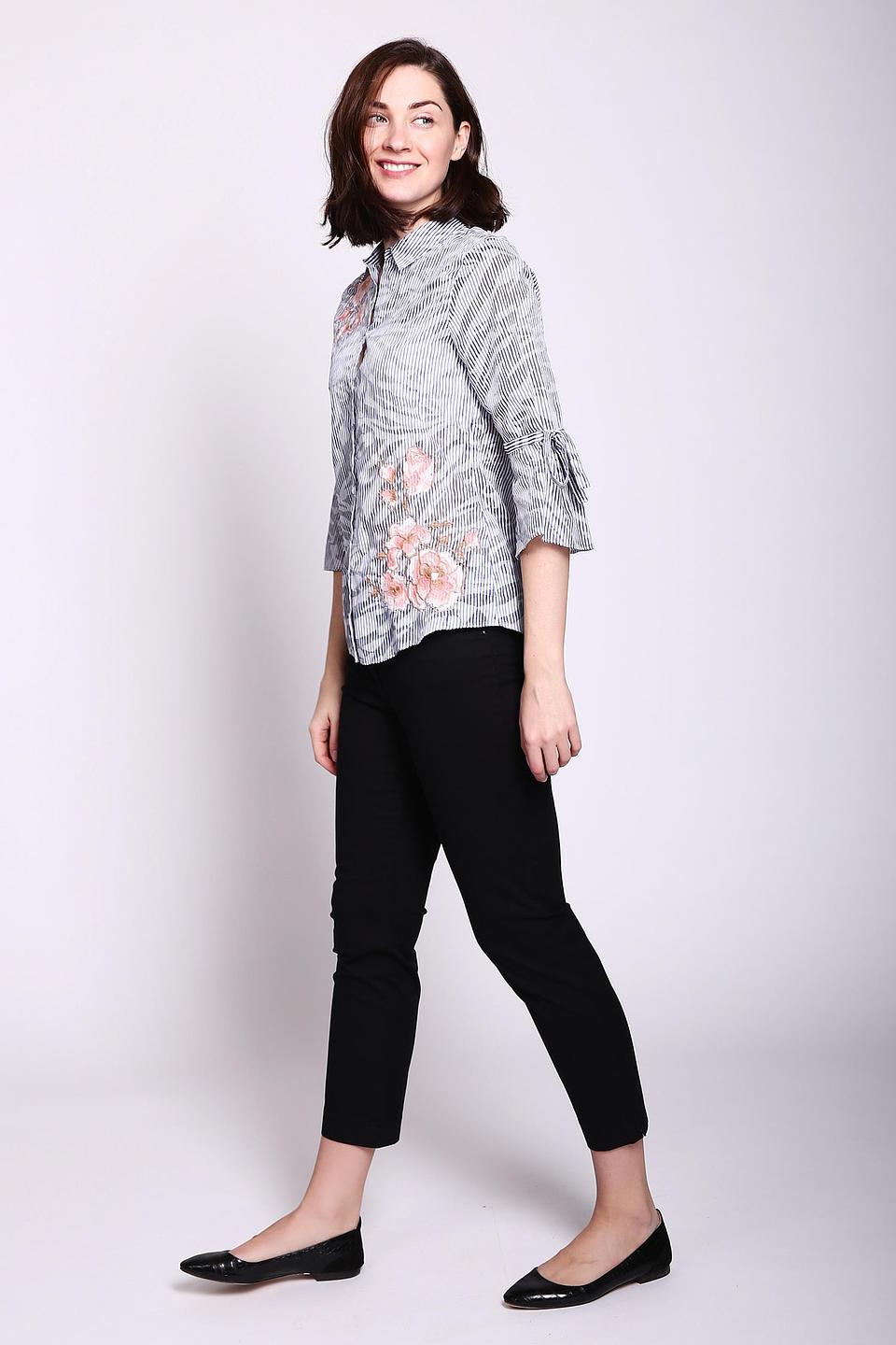 Блуза Gerry Weber в полоску с вышивкой