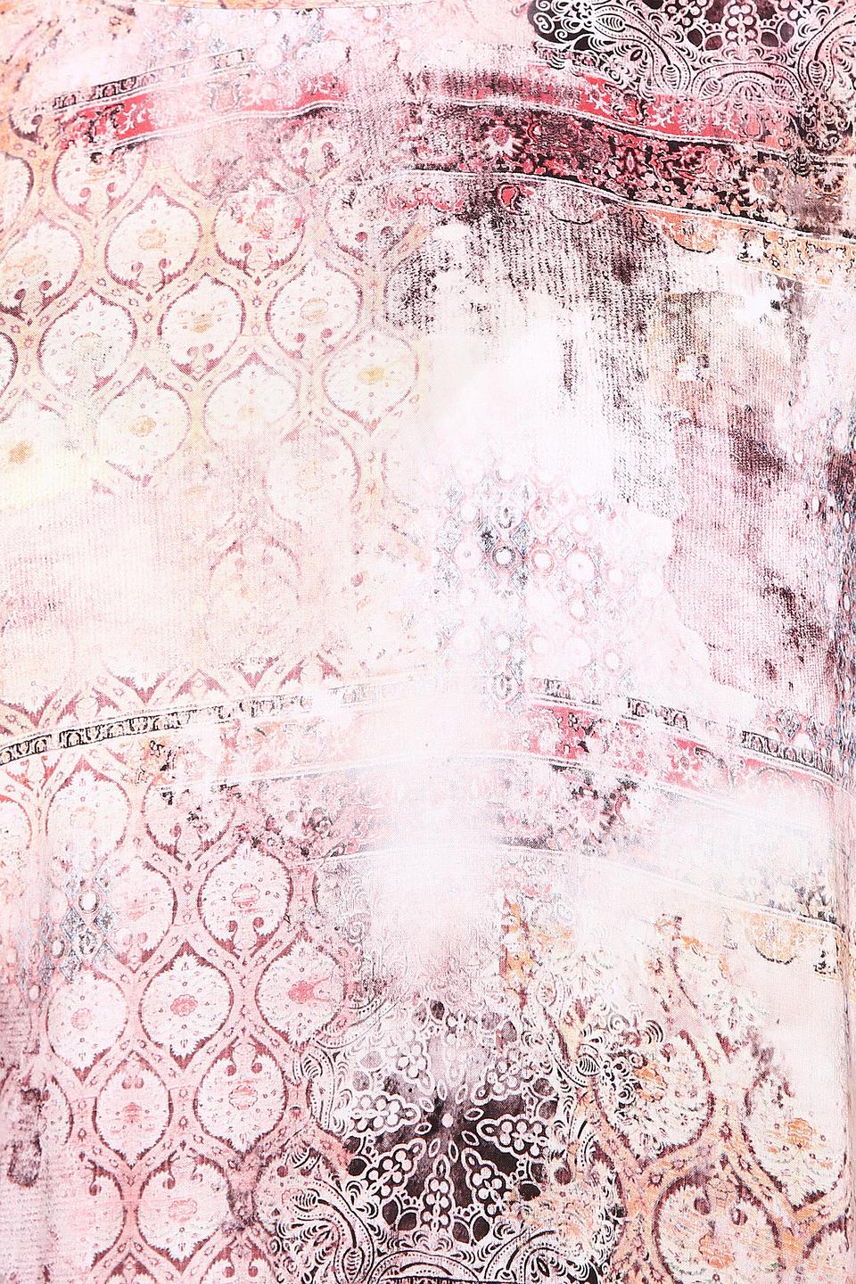 Блуза Gerry Weber розовая с принтом и воланами