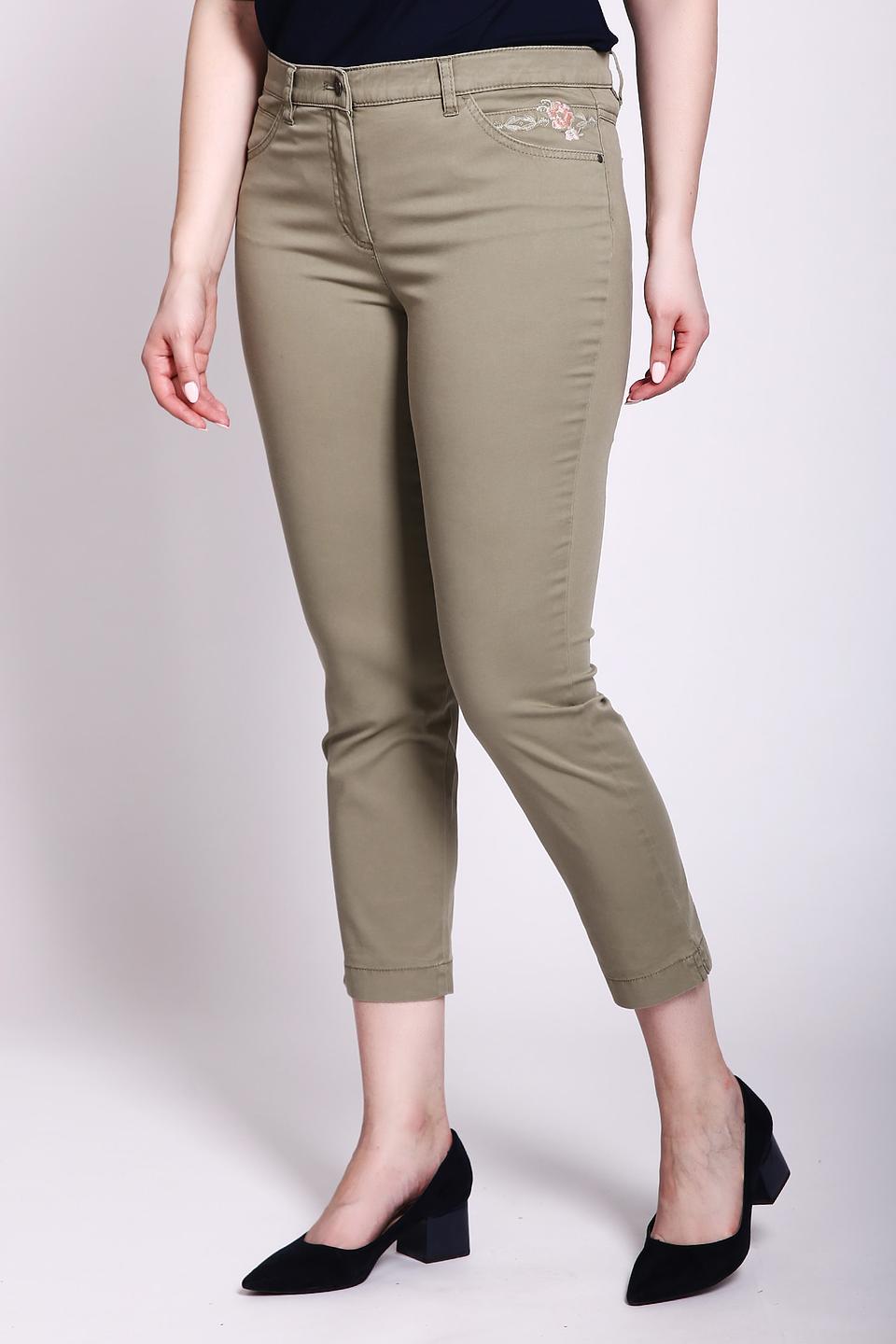 Брюки Gerry Weber хаки с вышивкой