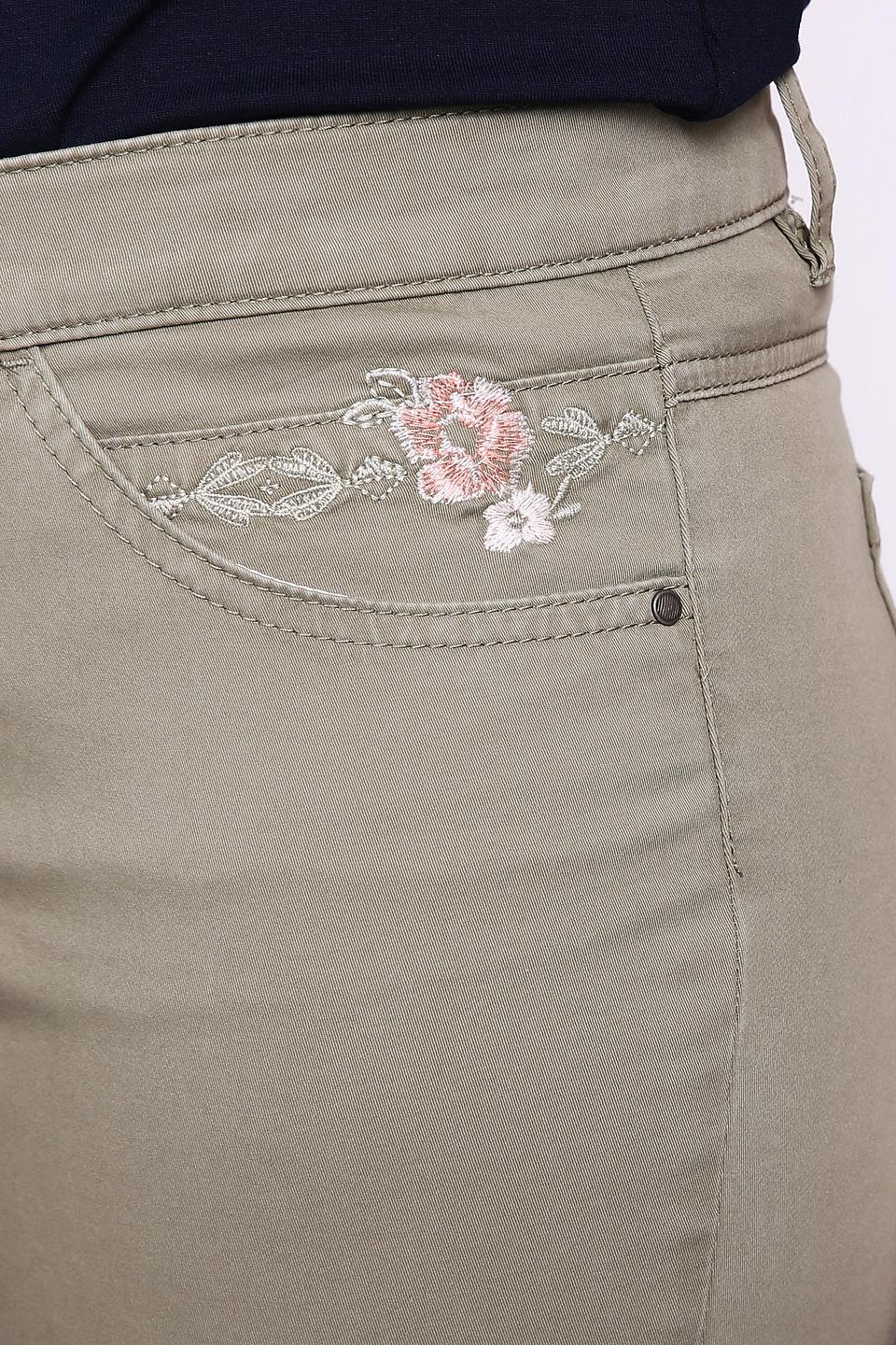 Брюки Gerry Weber хаки с вышивкой