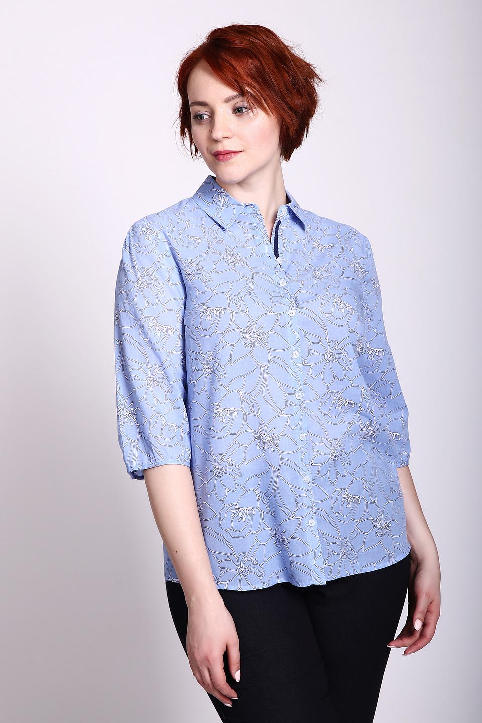 Блуза Gerry Weber голубая с цветочным принтом