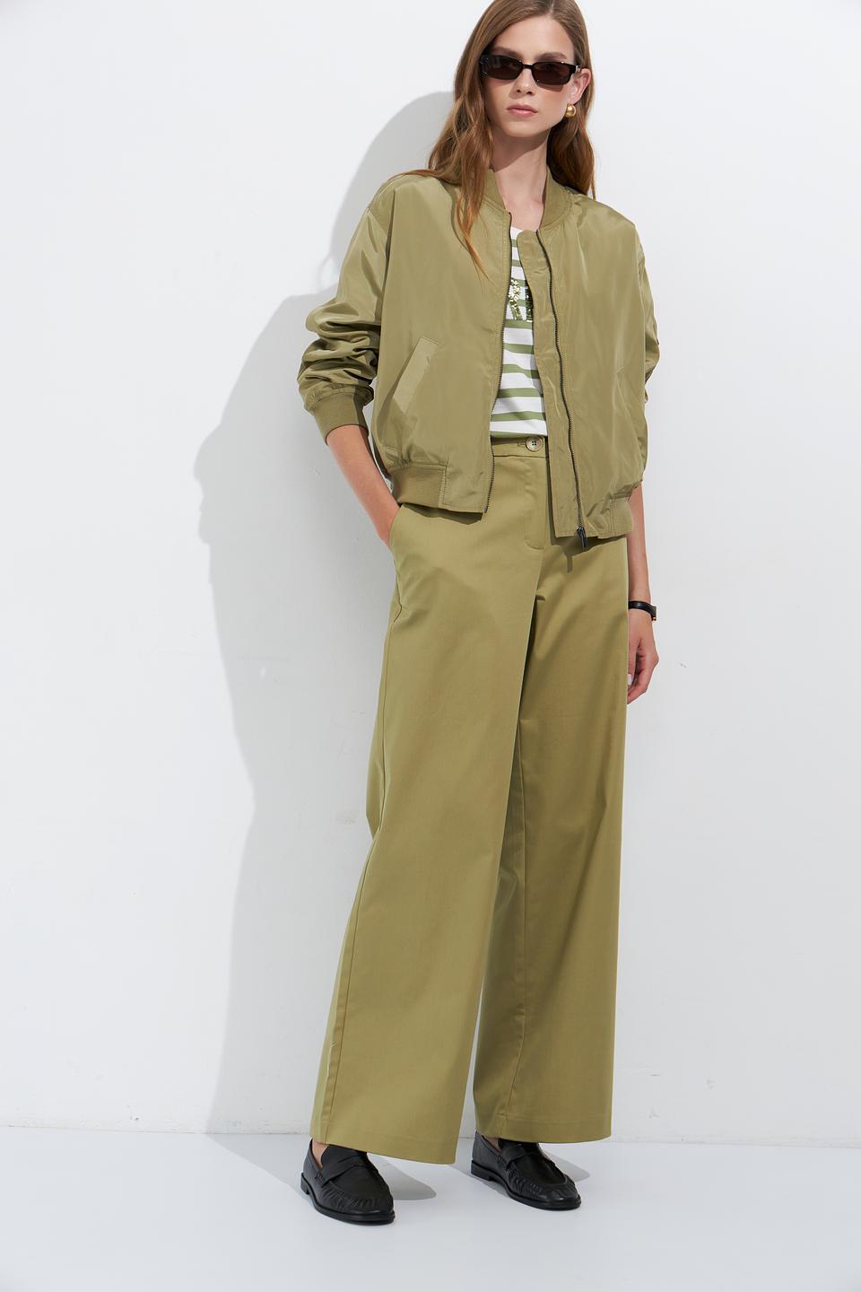 Брюки палаццо Bugatti хаки