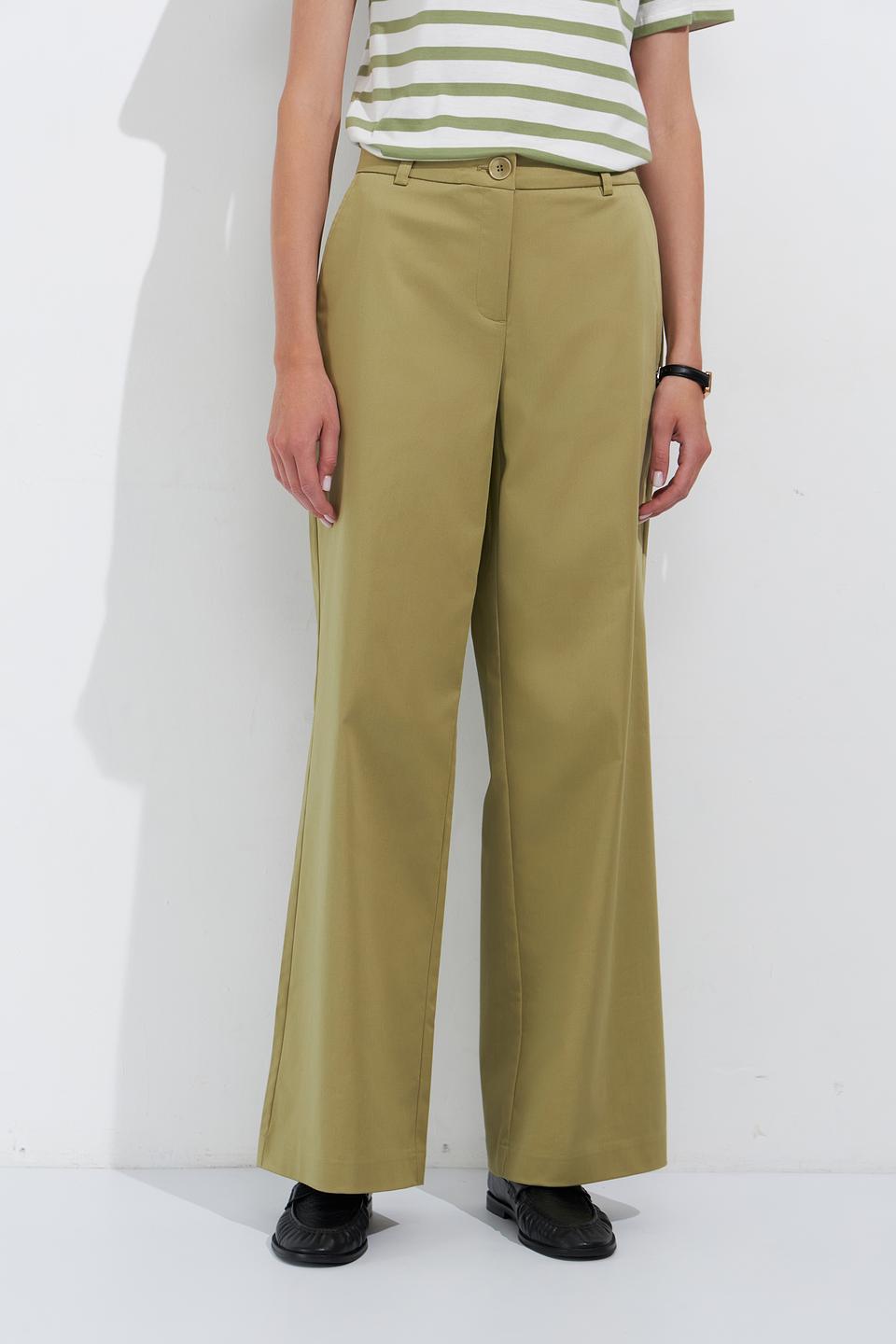 Брюки палаццо Bugatti хаки