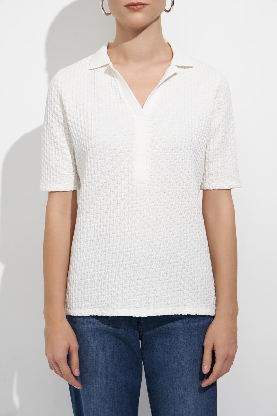 Поло Betty Barclay белое с текстурой