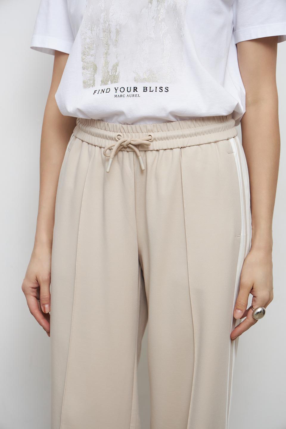 Брюки Lecomte палаццо бежевые