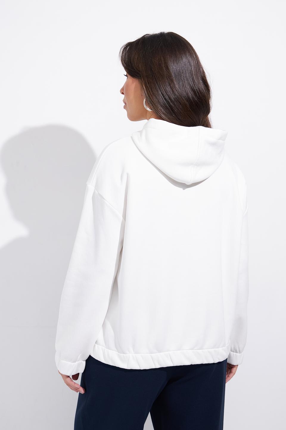 Худи MORE and MORE белый с принтом