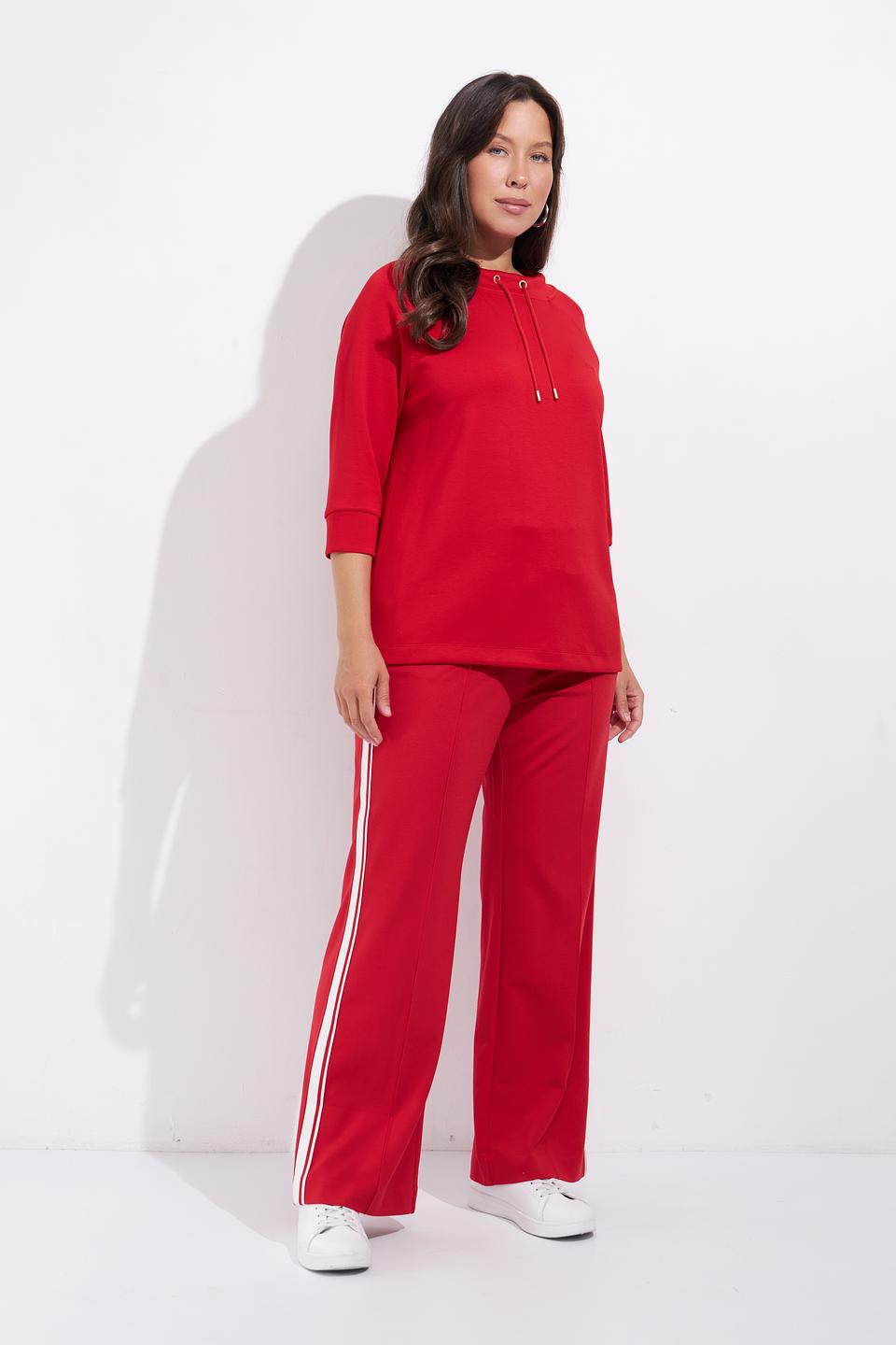 Пуловер Olsen красный с вышивкой