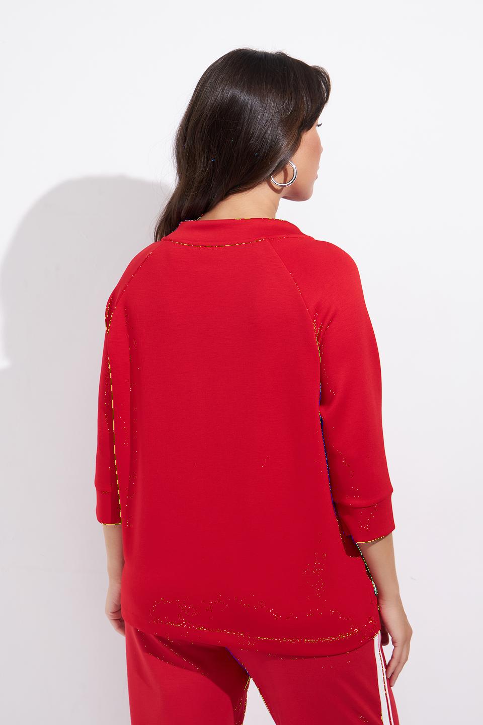 Пуловер Olsen красный с вышивкой