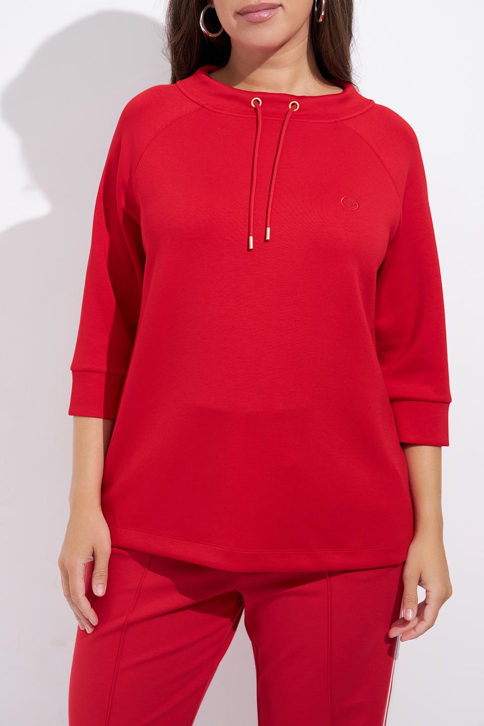 Пуловер Olsen красный с вышивкой