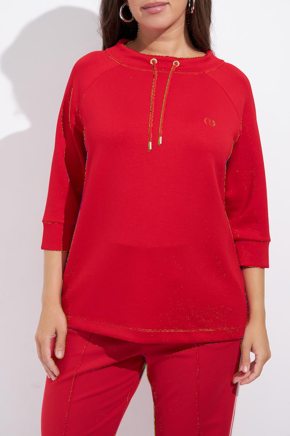 Пуловер Olsen красный с вышивкой