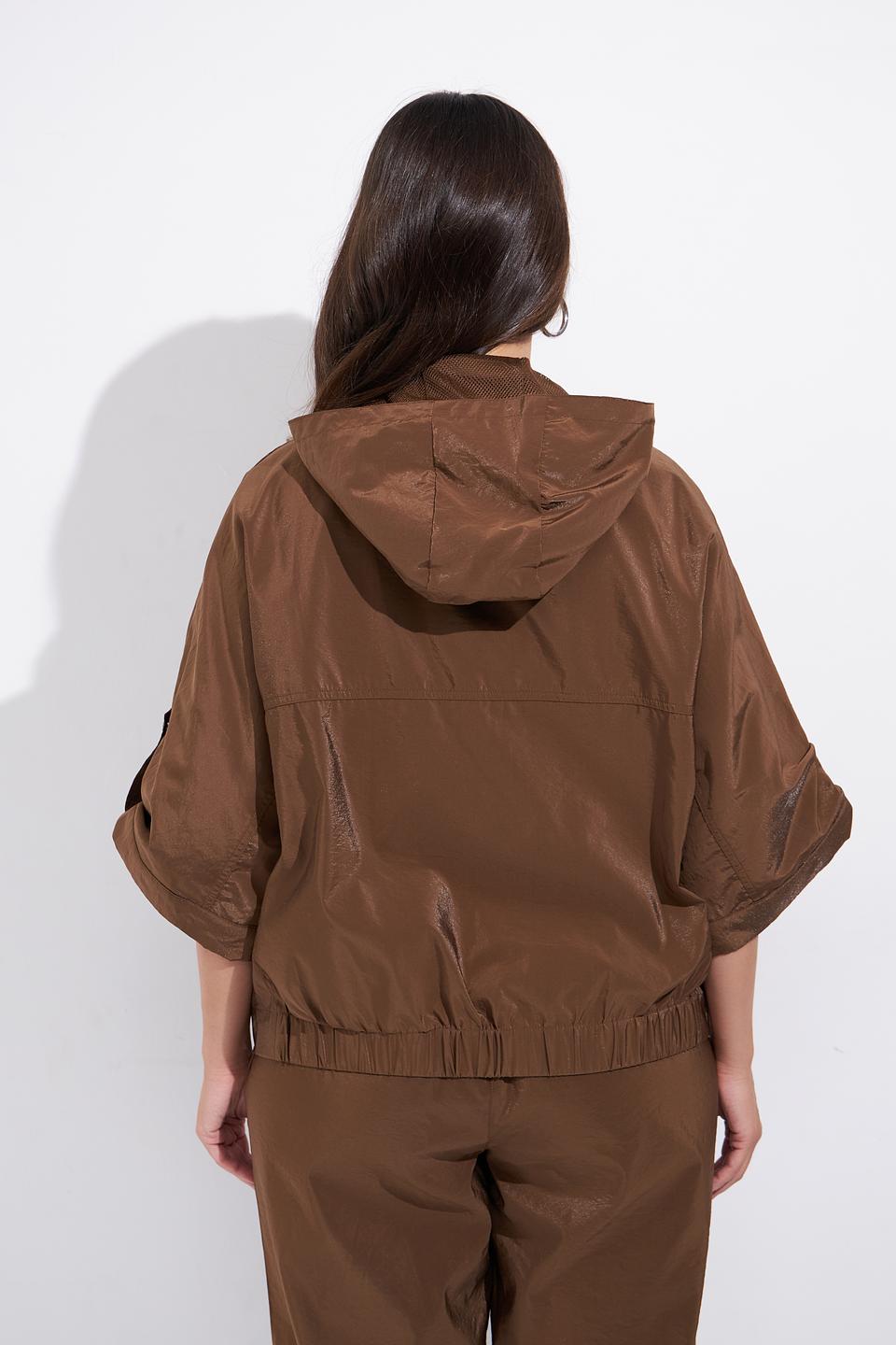 Жакет Lecomte коричневый с отделкой