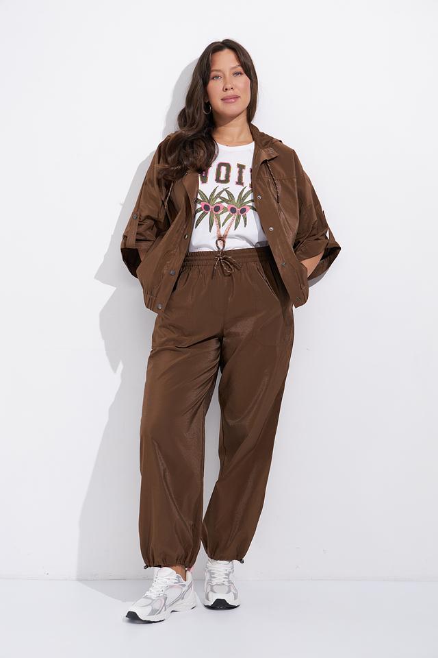 Брюки Lecomte коричневые спортивные