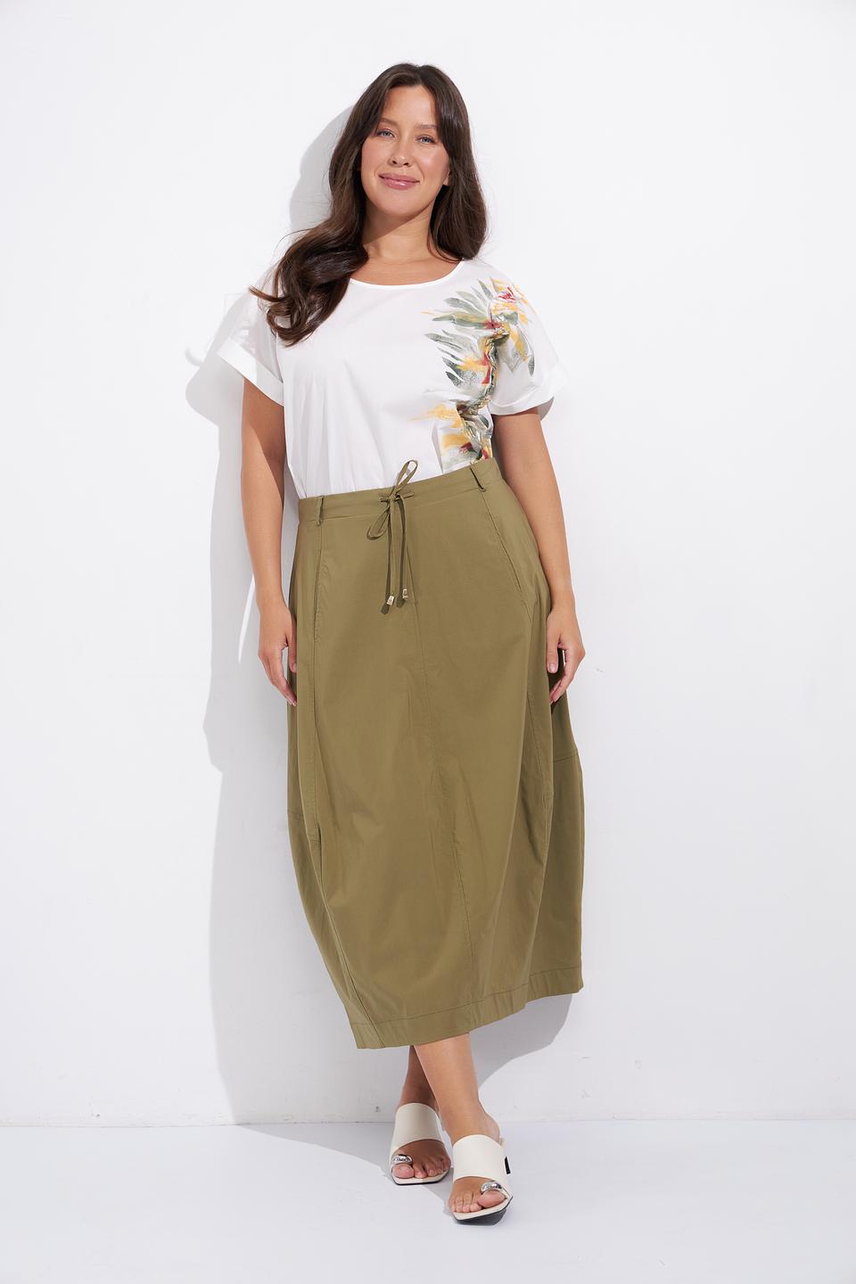 Юбка Gaia хаки с завязками