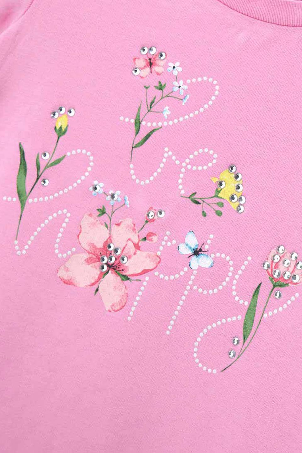 Футболка Original Marines розовая с аппликацией