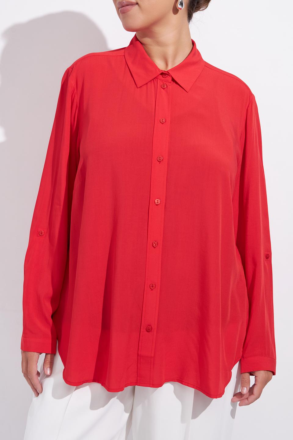 Блуза Via Appia красная с 3/4 рукавом