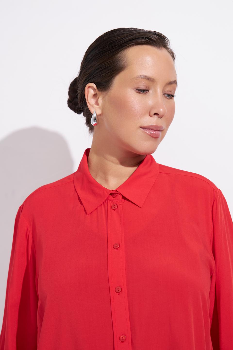 Блуза Via Appia красная с 3/4 рукавом