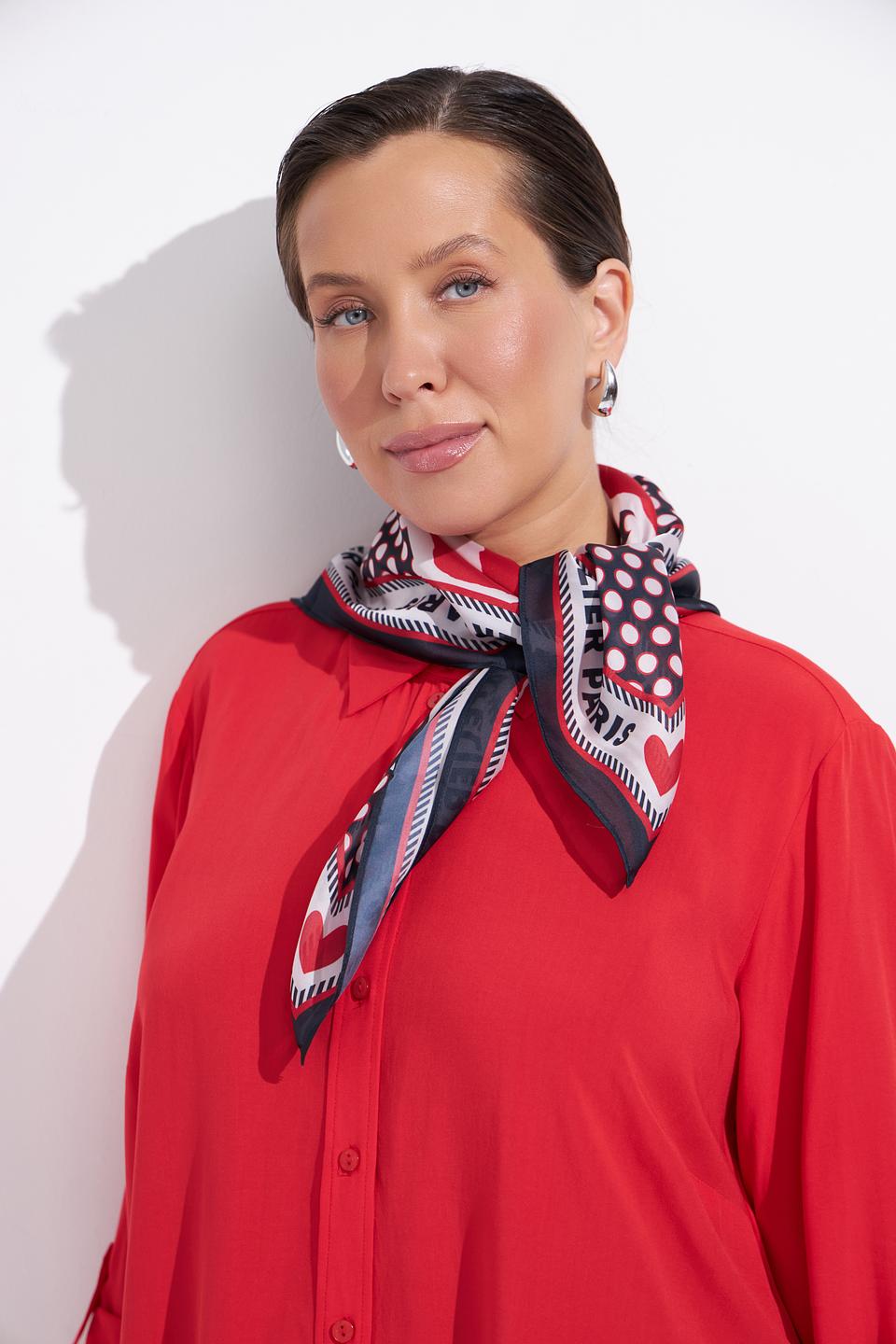 Блуза Via Appia красная с 3/4 рукавом