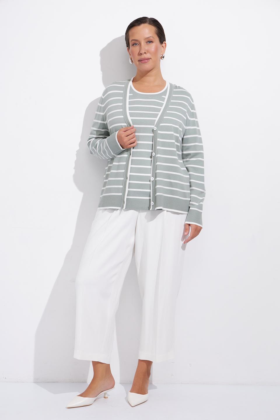 Жакет Olsen в полоску мятный