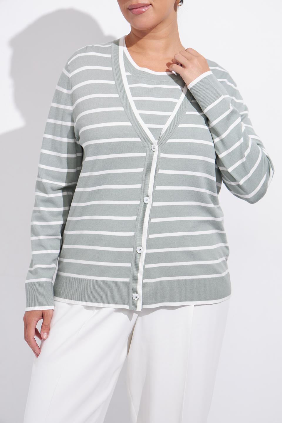 Жакет Olsen в полоску мятный