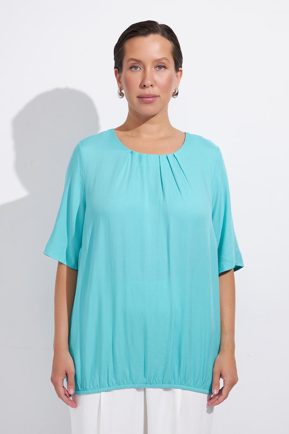 Блуза Clarina бирюзовая с рукавами 3/4