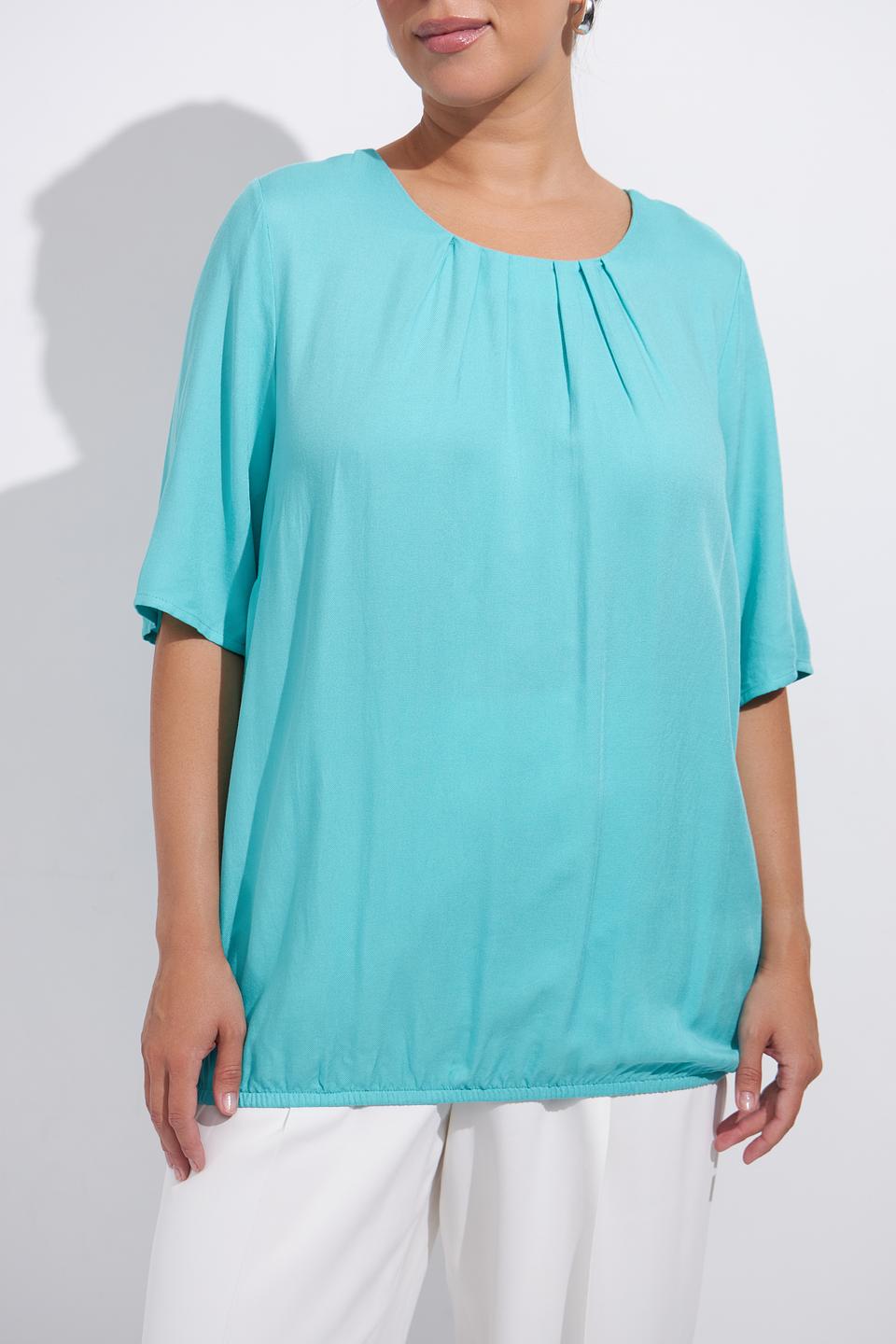 Блуза Clarina бирюзовая с рукавами 3/4