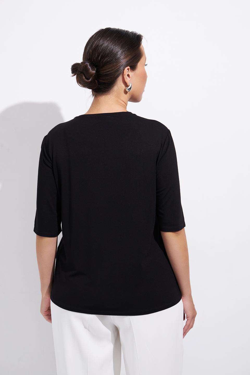 Блуза Lebek с вышивкой чёрная