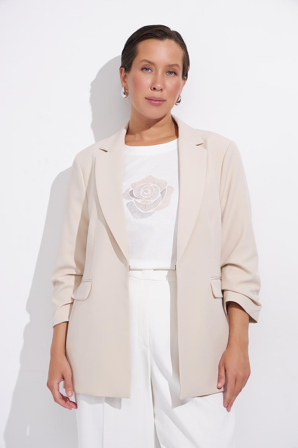 Жакет Bianca бежевый с 3/4 рукавом