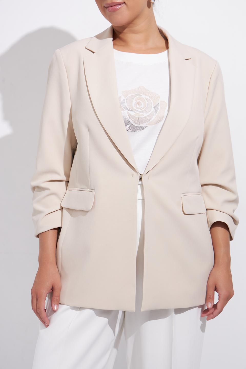 Жакет Bianca бежевый с 3/4 рукавом