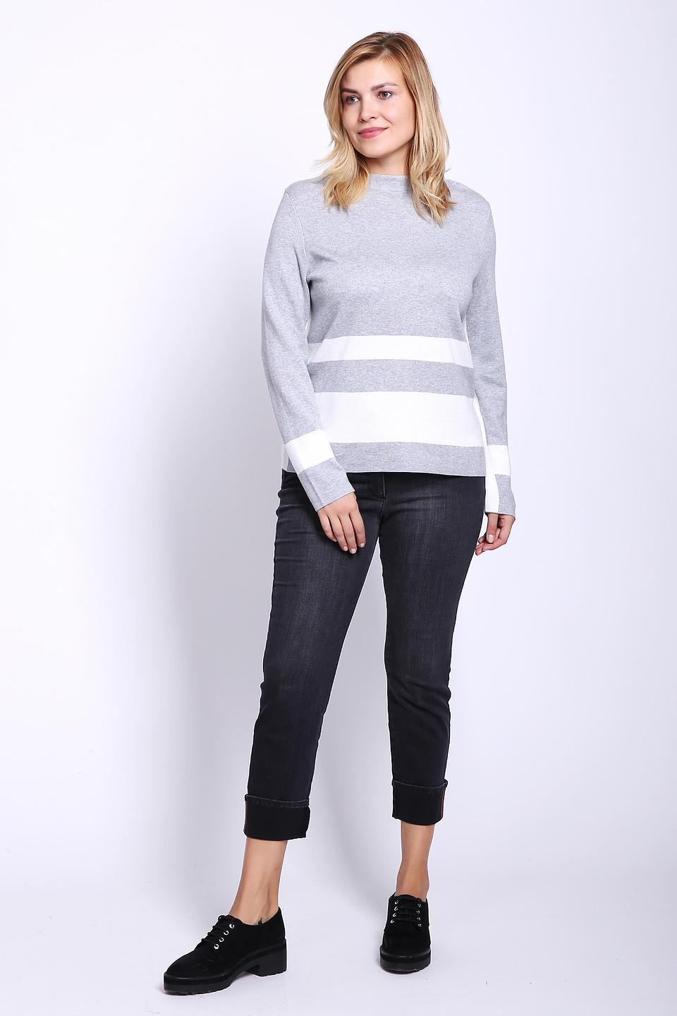 Пуловер Gerry Weber полоска серый