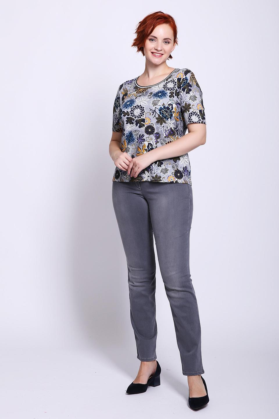 Брюки Gerry Weber серые с отстрочкой и заклепками