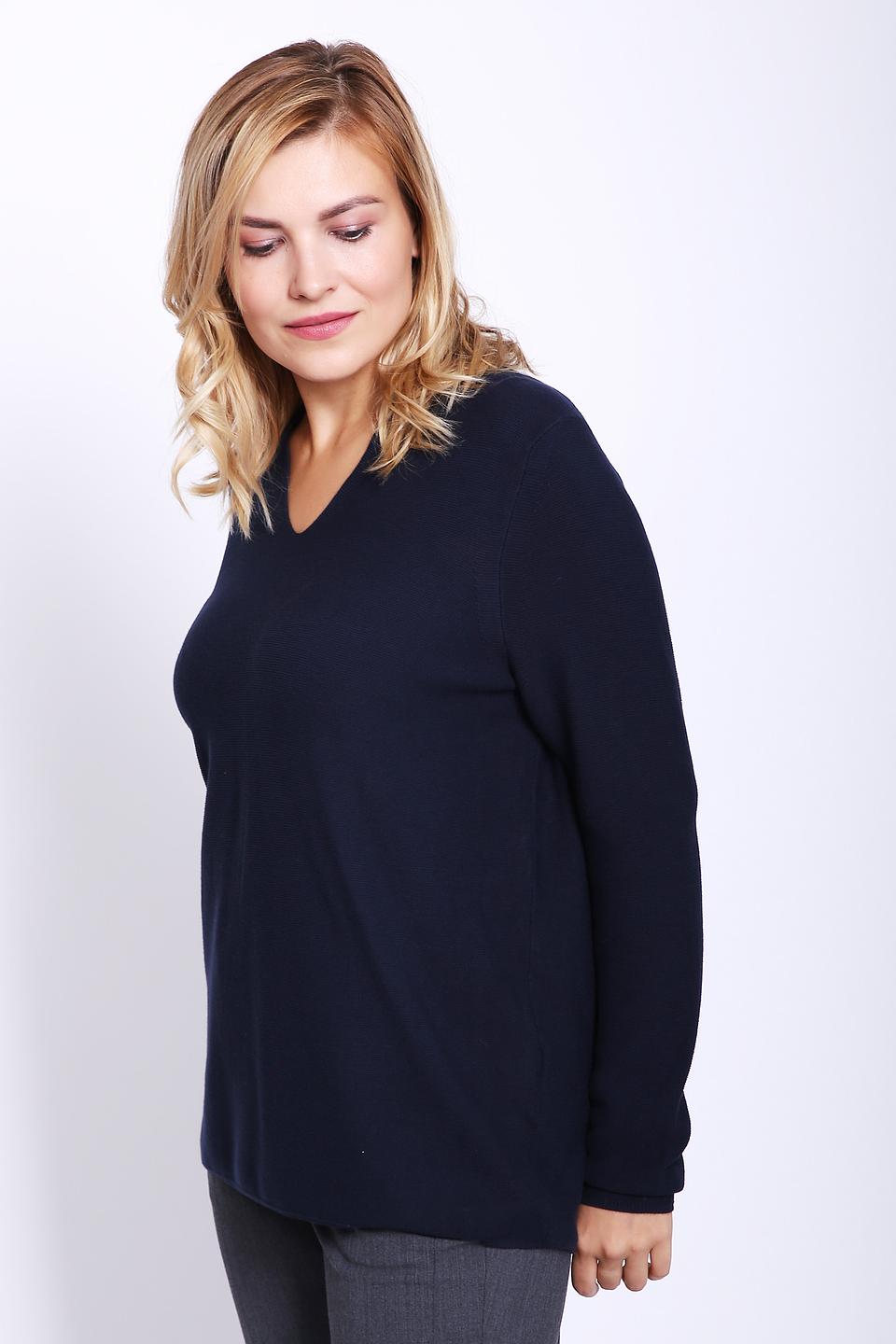 Пуловер Gerry Weber синий V-образный вырез