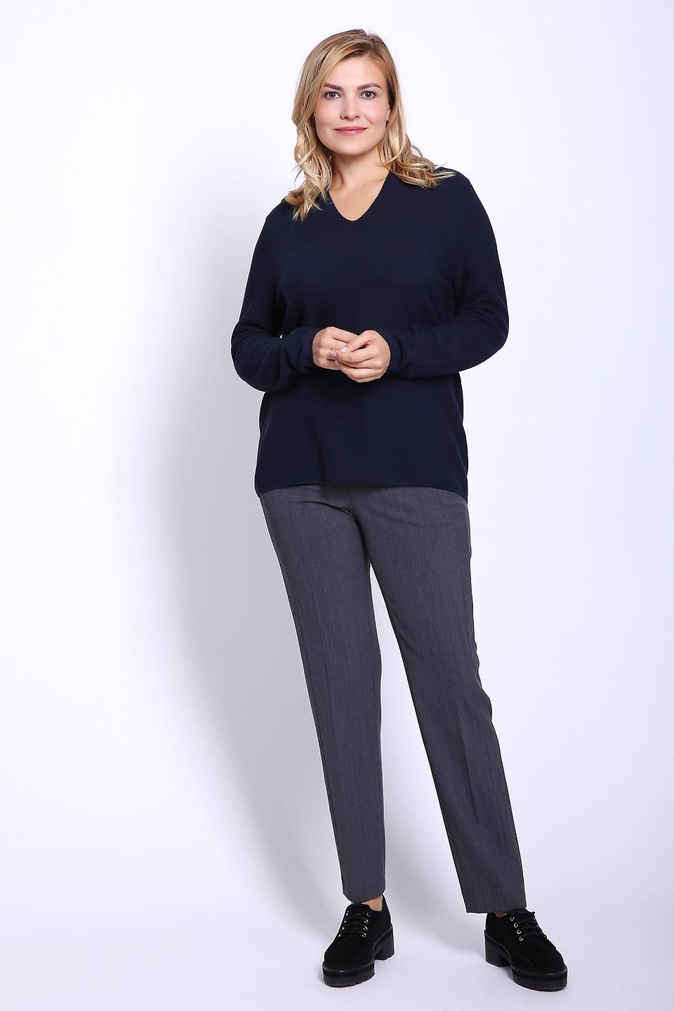 Пуловер Gerry Weber синий V-образный вырез