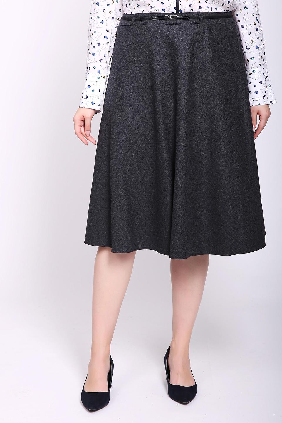 Юбка Gerry Weber серая с тонким ремнем