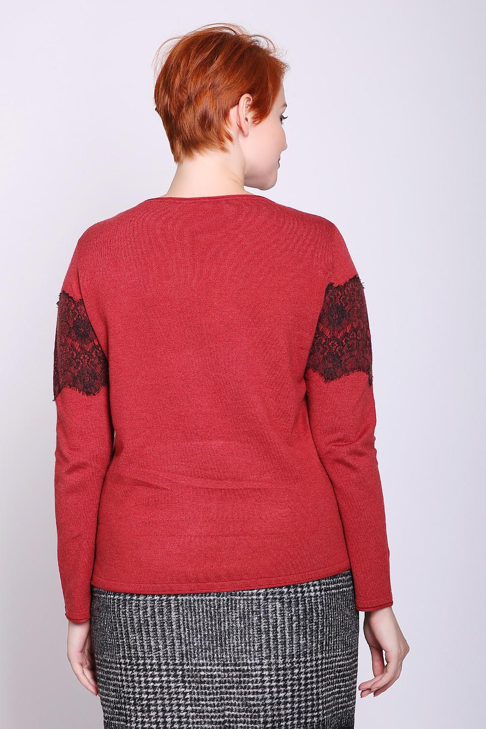 Пуловер Gerry Weber с кружевом бордовый