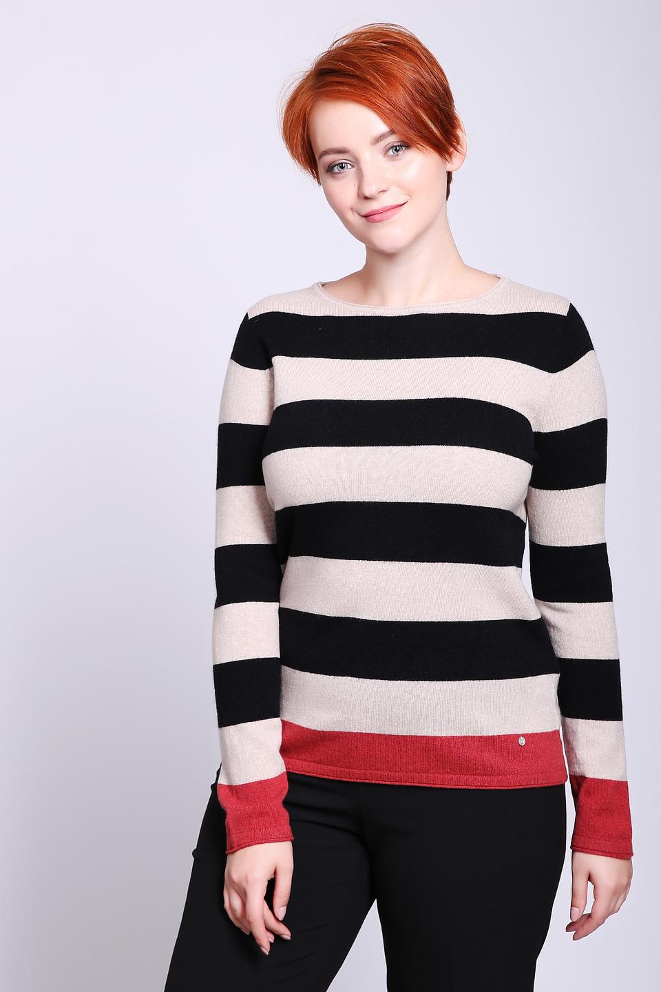 Пуловер Gerry Weber в полоску бежевый