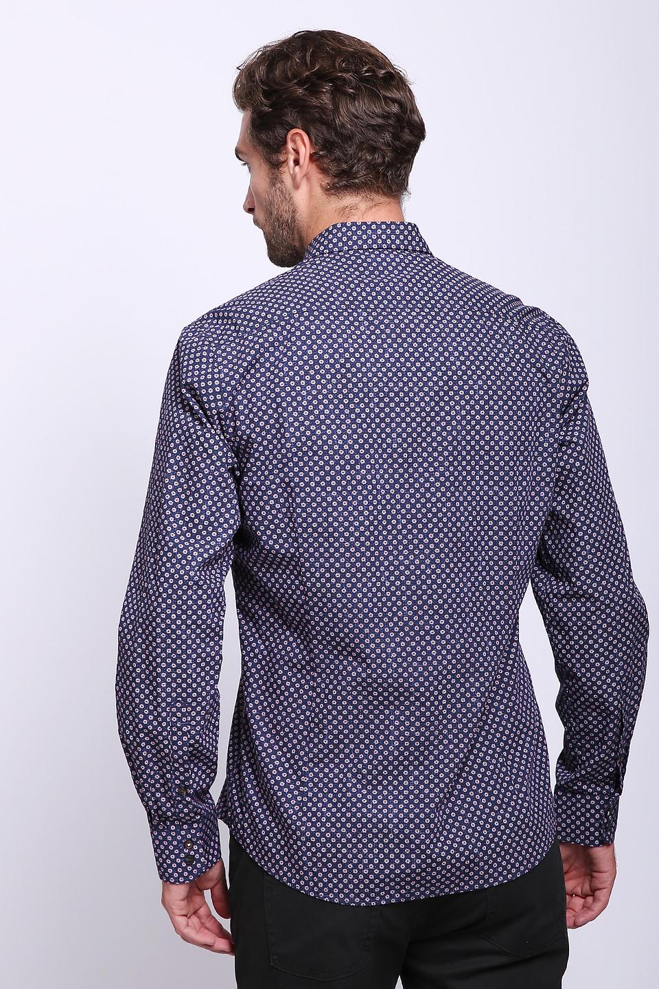 Рубашка Olymp men синяя с узором