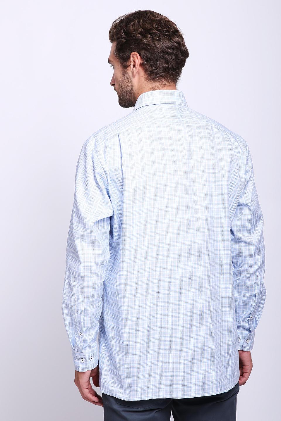 Рубашка Olymp men голубая в клетку
