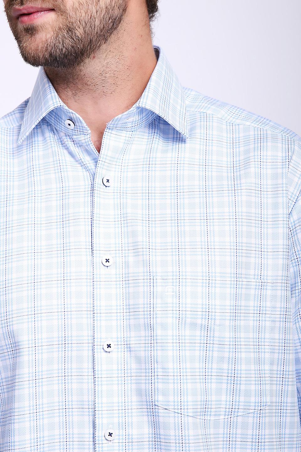 Рубашка Olymp men голубая в клетку
