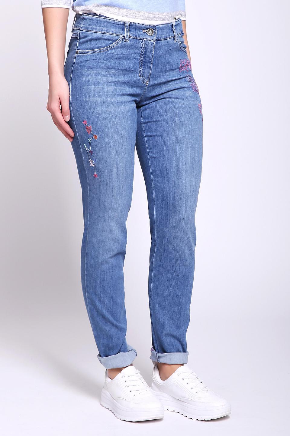 Джинсы Gerry Weber с вышивкой голубые