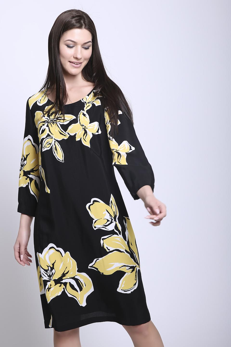 Платье Gerry Weber чёрное с цветочным принтом