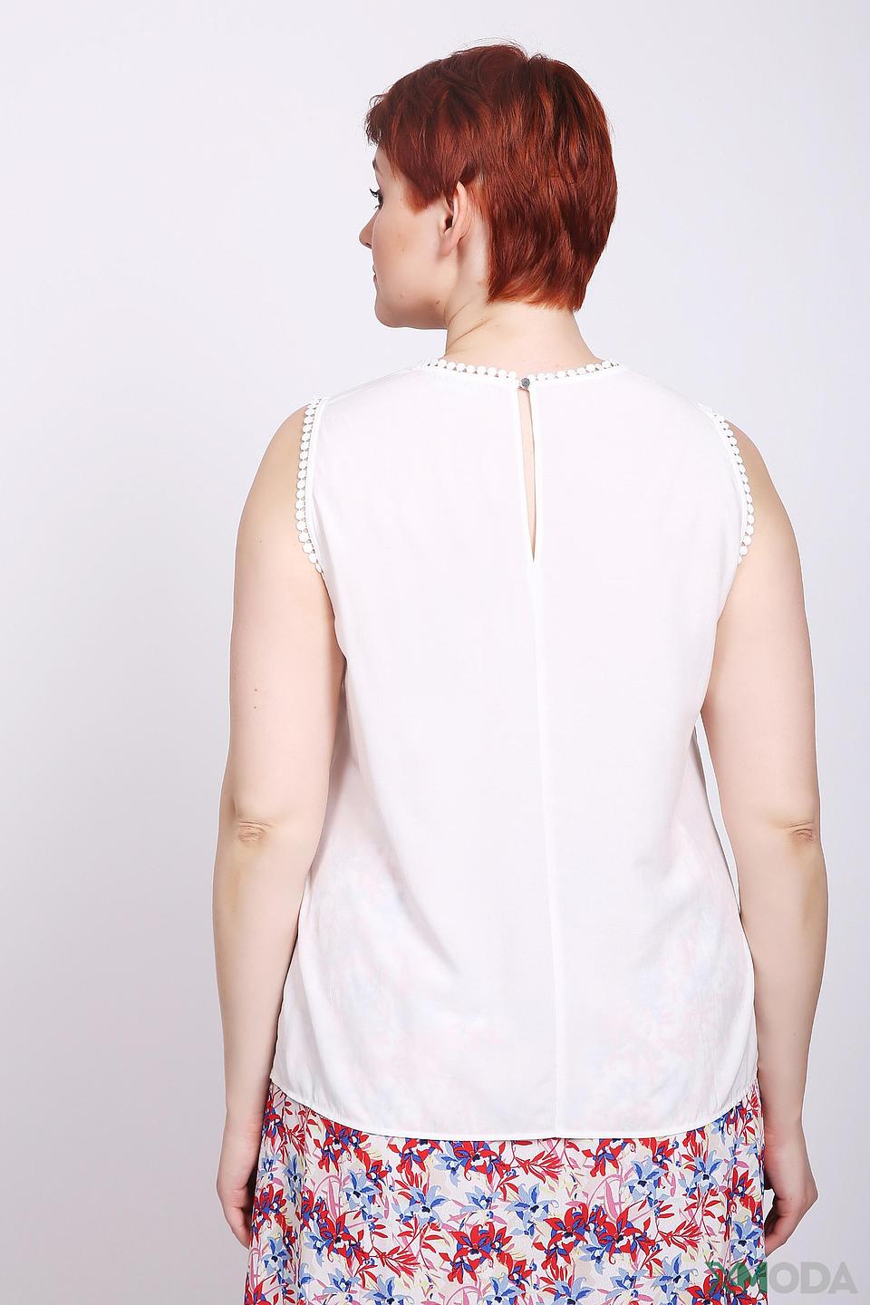 Топ Taifun с кружевом белый