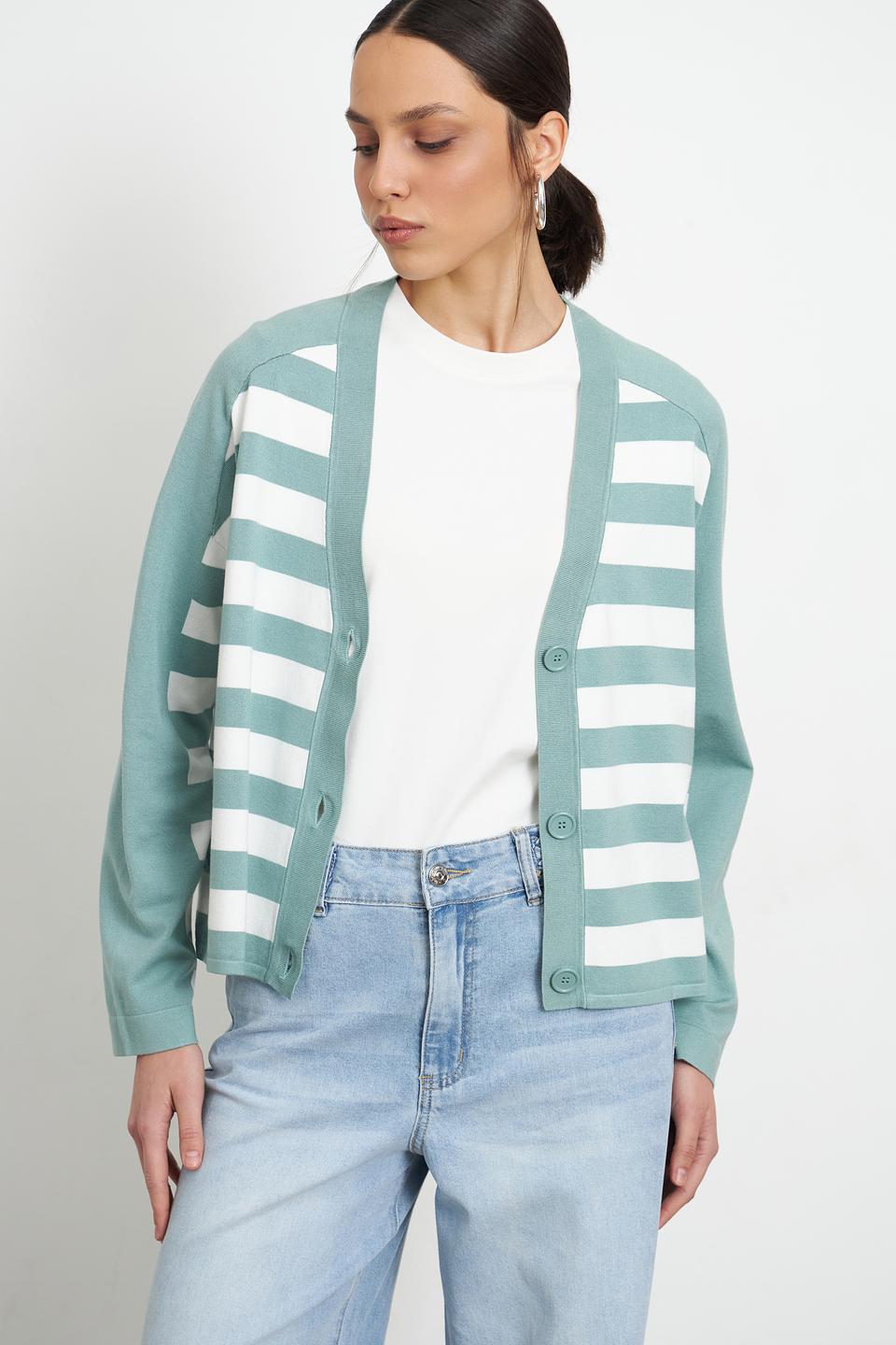 Жакет Pezzo в полоску мятный