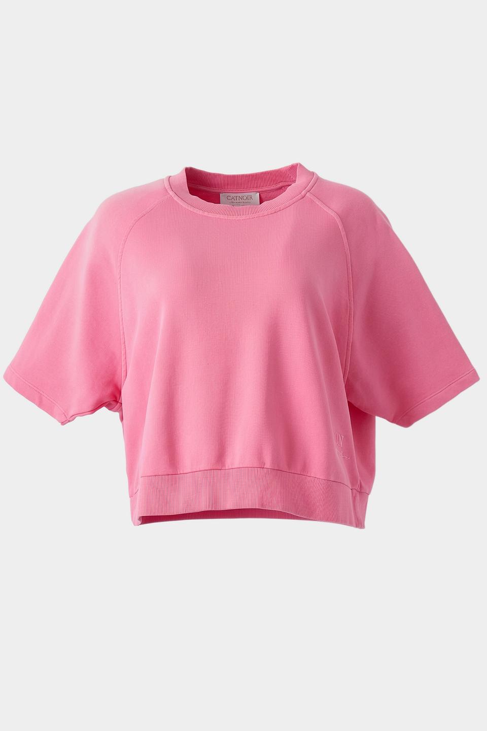 Пуловер Catnoir розовый с коротким рукавом