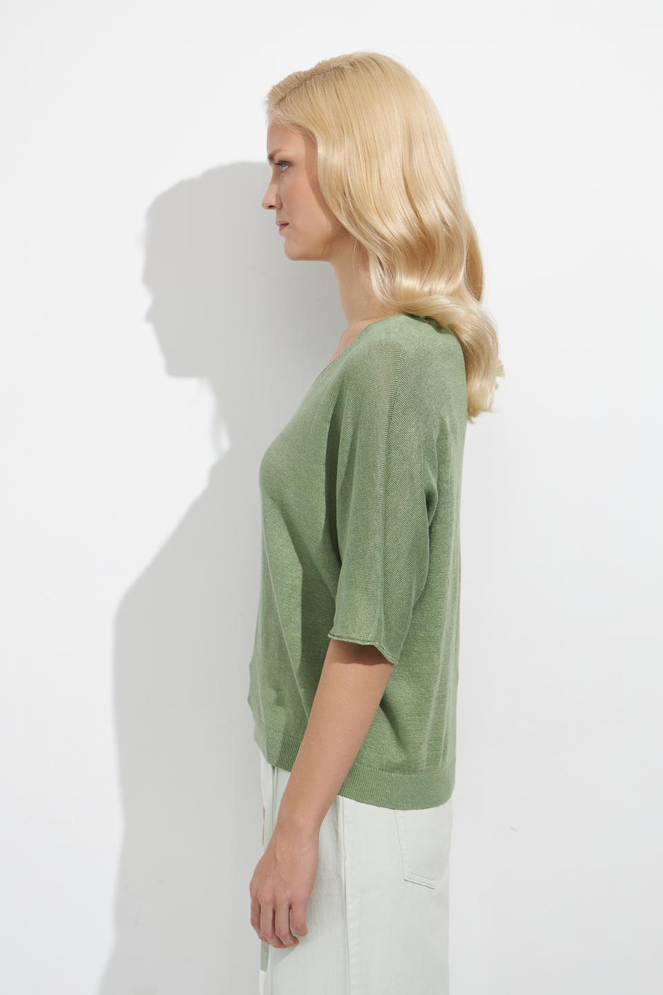 Пуловер Luisa Cerano оливковый