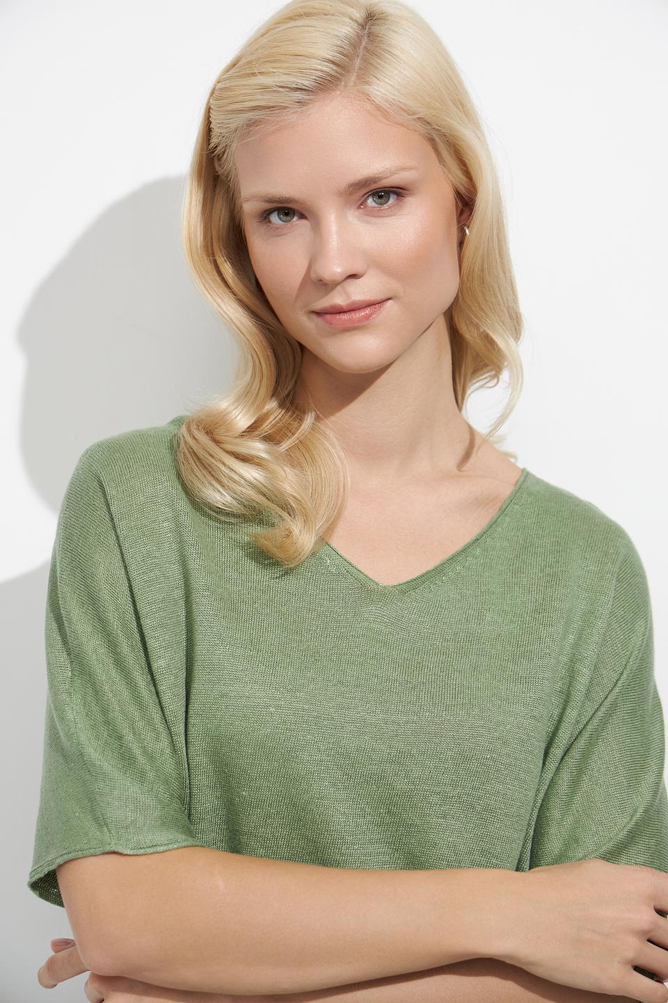 Пуловер Luisa Cerano оливковый