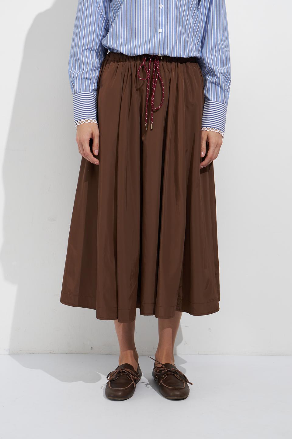 Юбка Oui коричневая A-силуэт