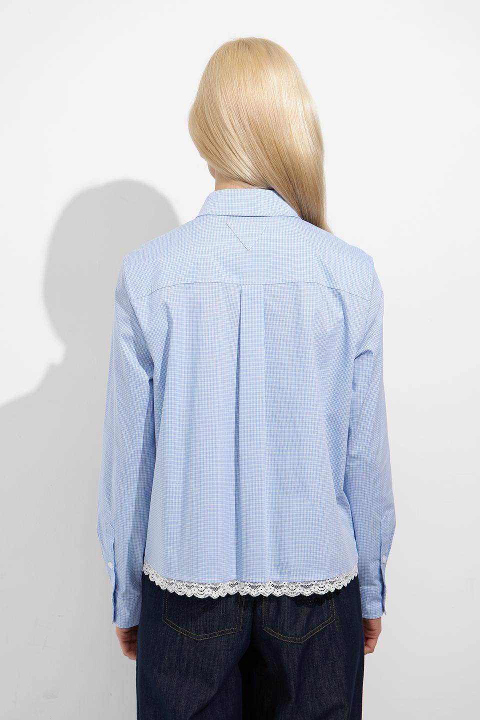 Блуза Oui в голубую клетку