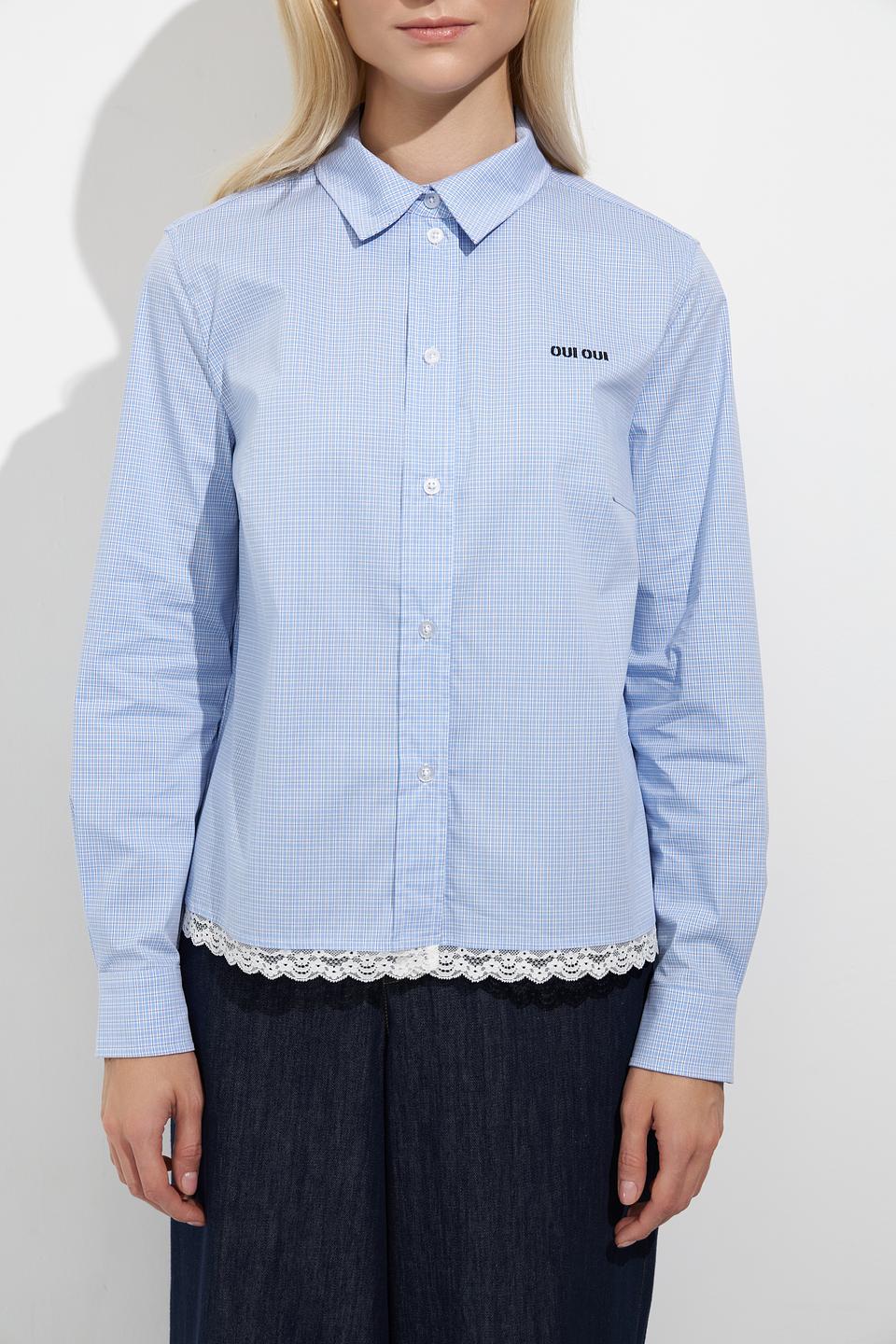 Блуза Oui в голубую клетку